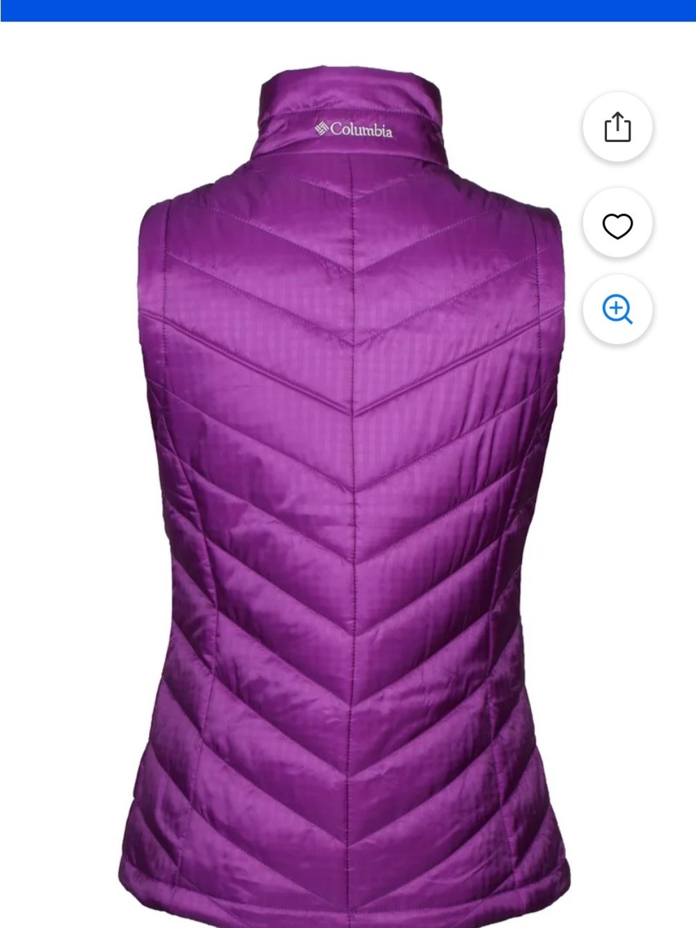 Columbia Purple Quilted Puffer Vest - Picture 1 of 6